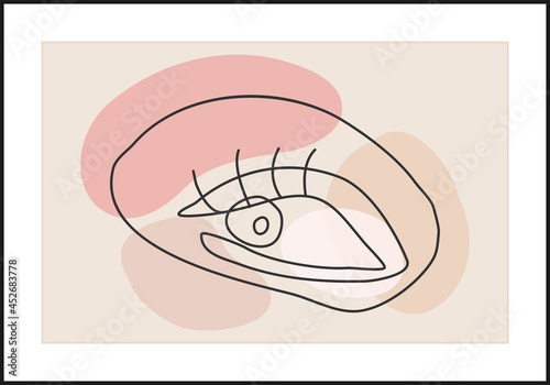 Minimalist contemporary portrait of woman eyes beauty surreal face