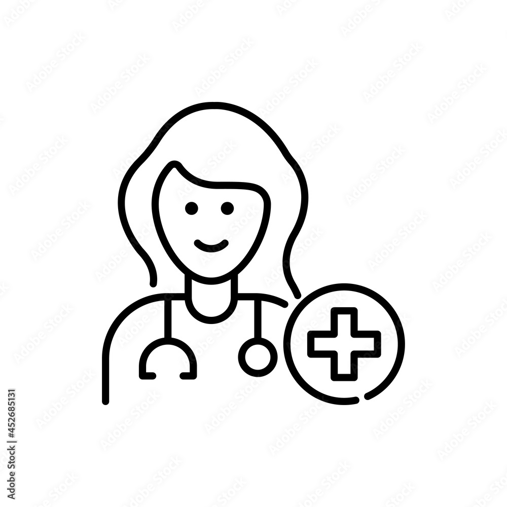 Doctor vector outline icon style illustration. EPS 10 file Doctor vector outline icon style illustration. EPS 10 file