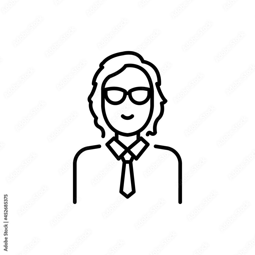 Dean vector outline icon style illustration. EPS 10 file Dean vector outline icon style illustration. EPS 10 file
