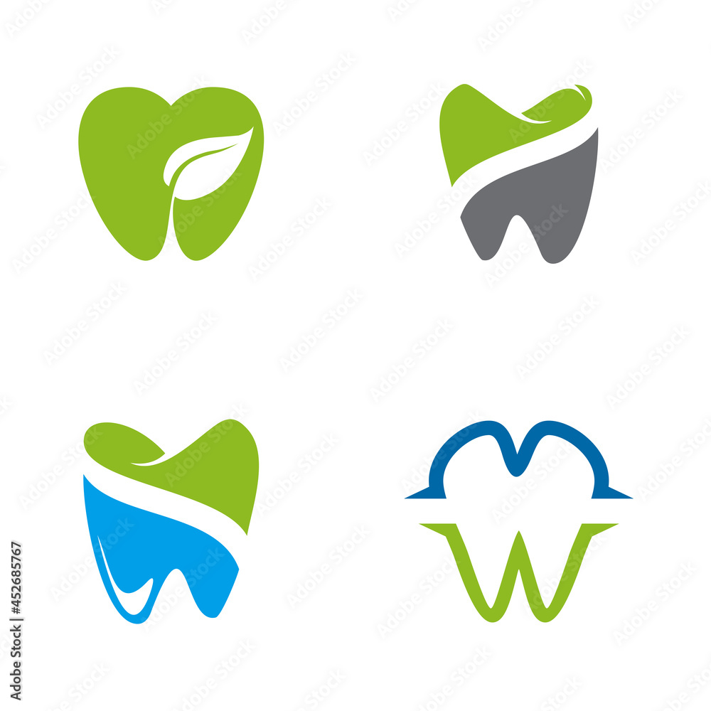 Obraz premium Teeth icon symbol logo design vector