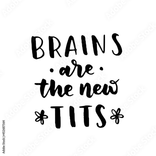 Women's rights quote, phrase. Vector lettering about feminism, woman rights, motivational slogan. Women support and empower, care of yourself, self-care poster.