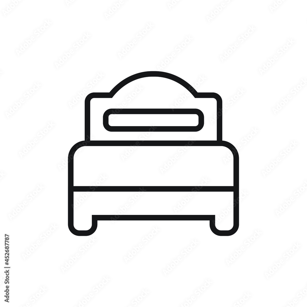 Single bed icon design vector illustration Single bed icon design vector illustration