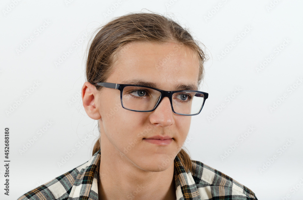 Young handsome man in glasses