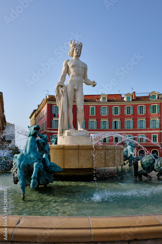 Fountain du Soleil at Place Massena. Nice, France. © Dmitry Rukhlenko