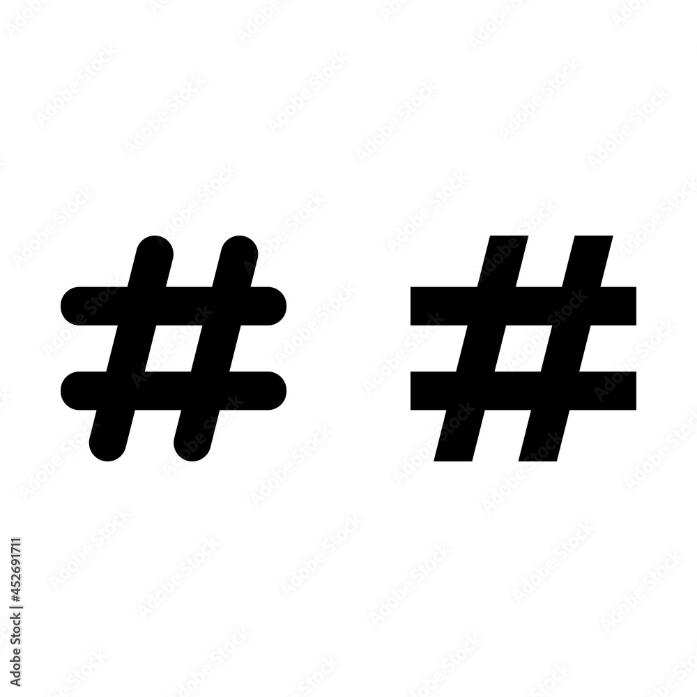 Obraz premium Hashtag vector icon