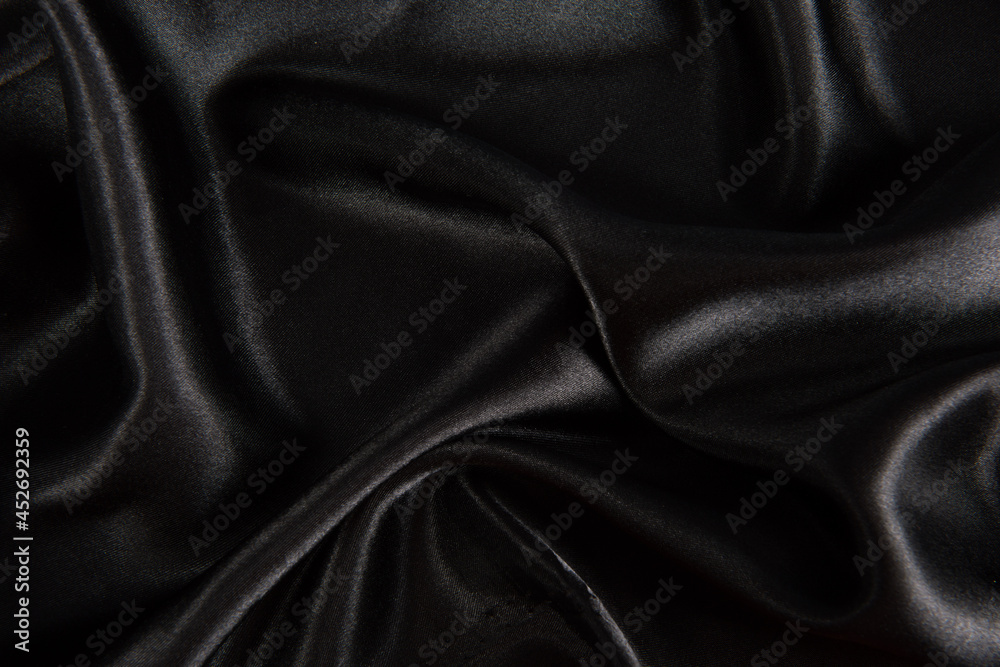 Black luxury fabric background with copy space Black luxury fabric background with copy space