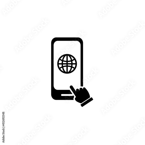 Global smartphone remarketing icon. Simple illustration of global smartphone remarketing vector icon for web design isolated on white background