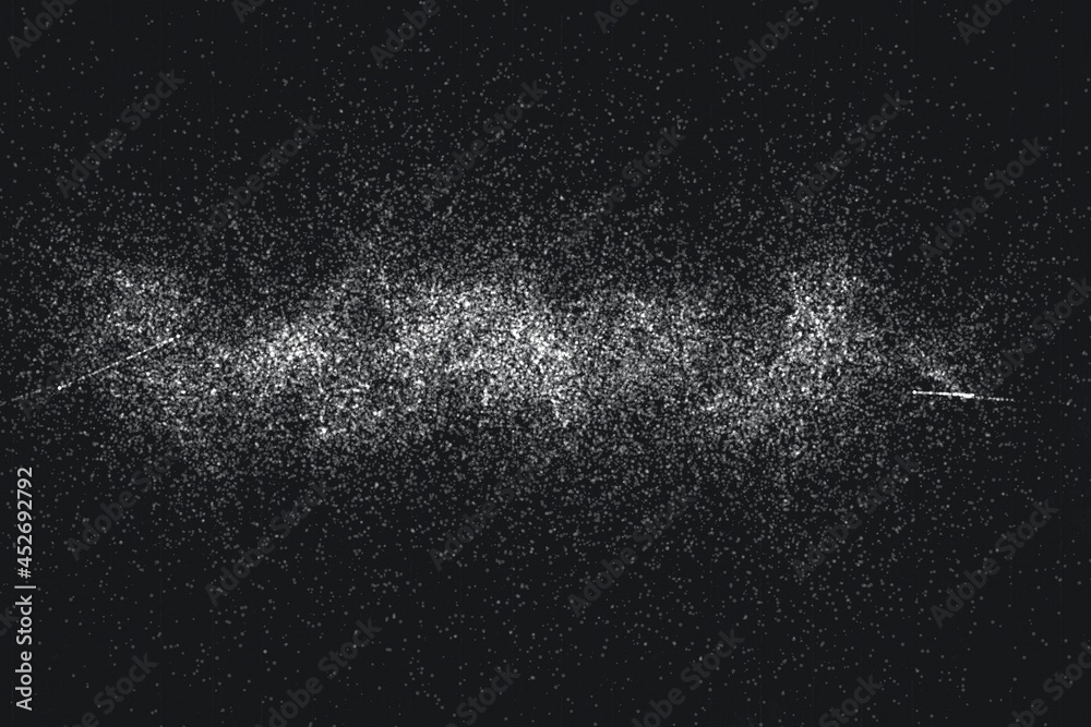 Obraz premium Monochrome particles abstract texture.Overlay illustration over any design to create grungy vintage effect and depth.