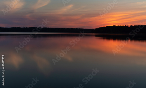 Sunset over a North Carolina Lake