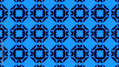 Abstract blue geometric seamless pattern background. Abstract Stripes Kaleidoscope. Psychedelic Colorful Kaleidoscope background. Disco Abstract Background. Kaleidoscope effect