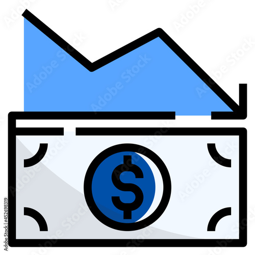decrease line icon
