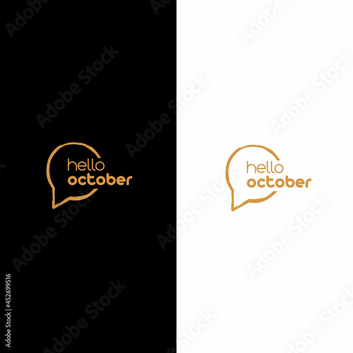 Logo Hello October Template Vector