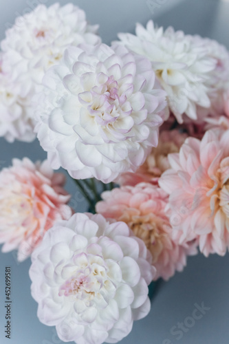 Beautiful fresh soft pink flowers close up