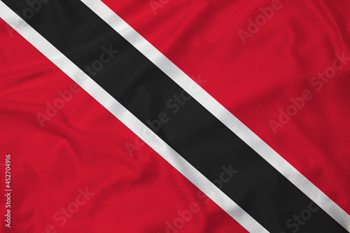 Flag of Trinidad and Tobago, realistic 3d rendering with texture