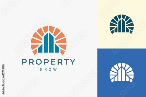 Property or building logo for real estate in luxury and abstract shape