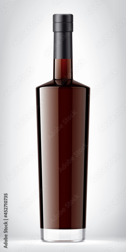 Glass Bottle on background with Foil. Glass Bottle on background with Foil.