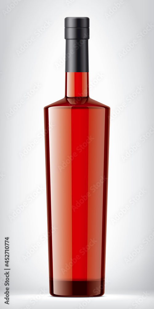 Color Glass Bottle on background with Foil. Color Glass Bottle on background with Foil.