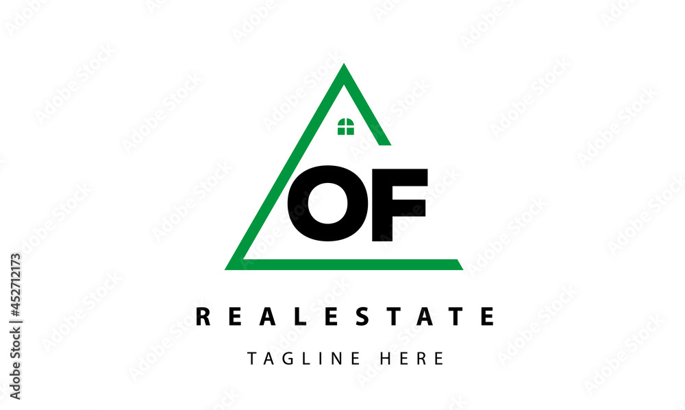 creative real estate OF latter logo vector creative real estate OF latter logo vector