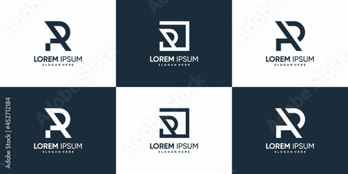 Letter R logo collection with modern concept Premium Vector