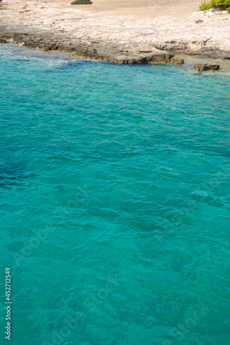 transparent sea on a boat trip in Egina Greece