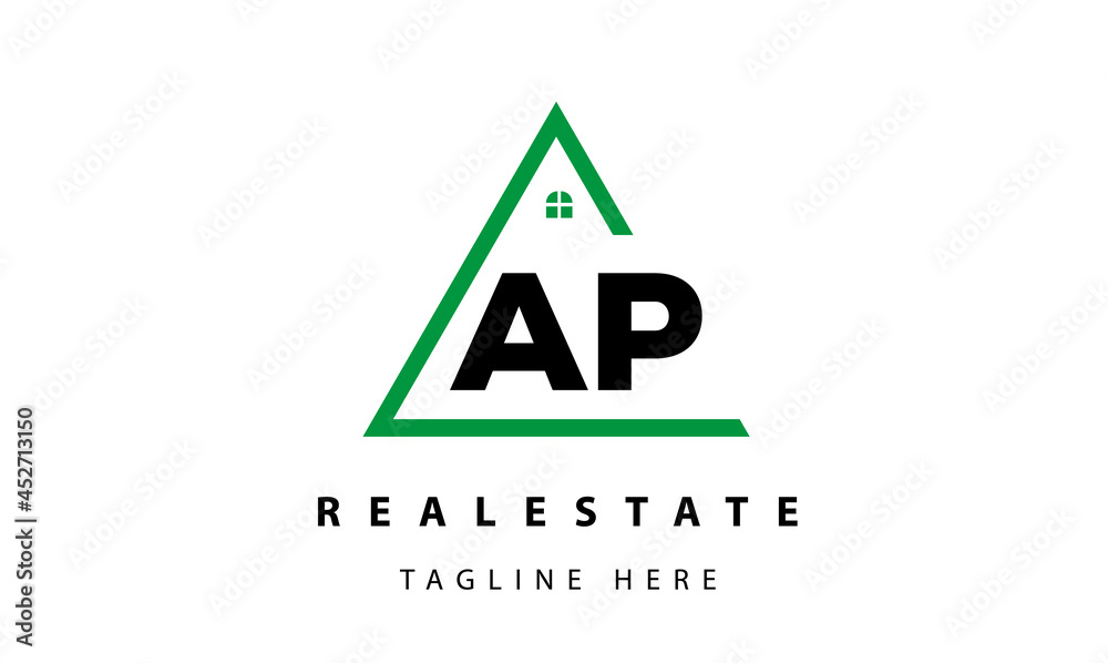 creative real estate AP latter logo vector