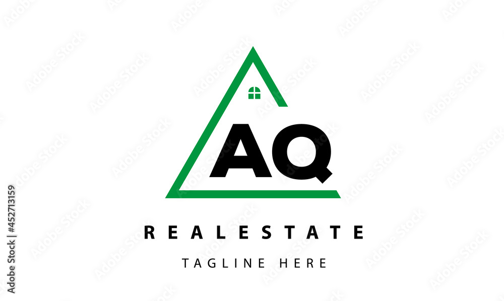 creative real estate AQ latter logo vector