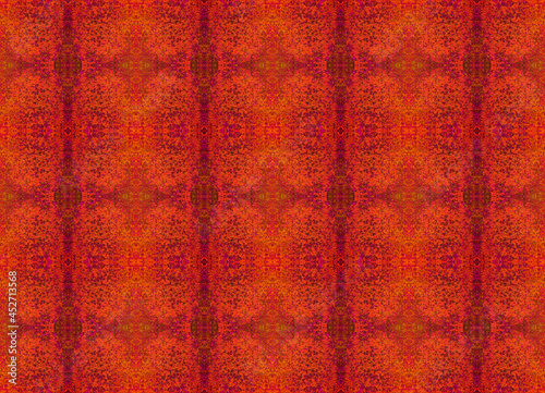 Hindu textille colorful ornament in warm tones, pattern,  background, psycodelic, trance