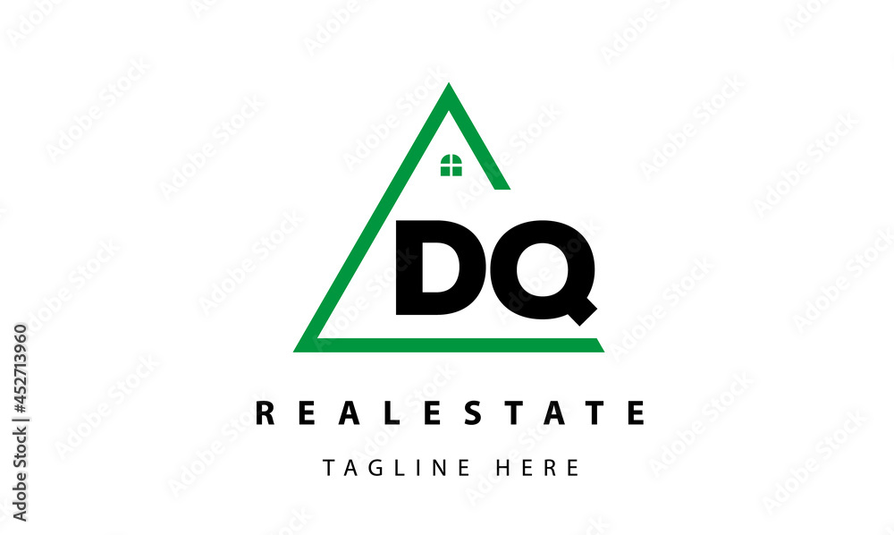 creative real estate DQ latter logo vector creative real estate DQ latter logo vector