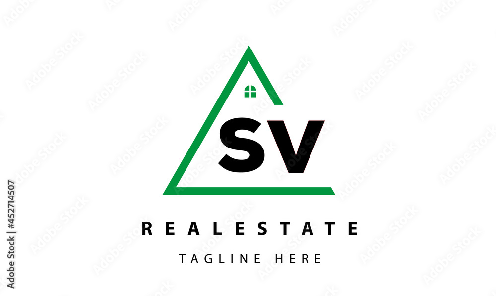creative real estate SV latter logo vector creative real estate SV latter logo vector
