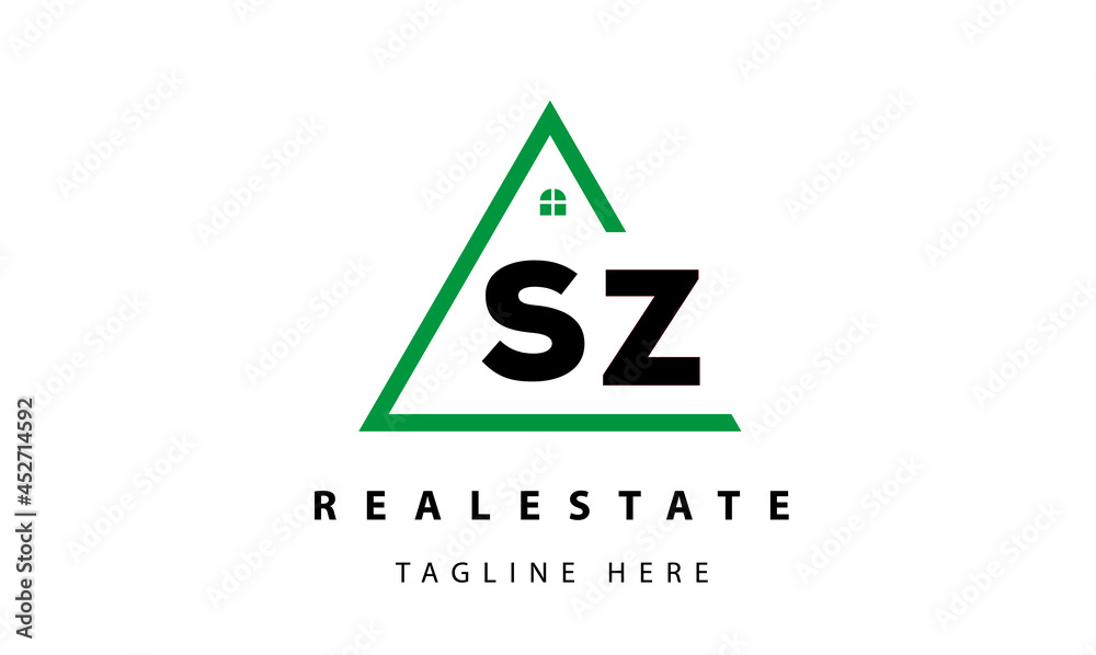 Obraz premium creative real estate SZ latter logo vector