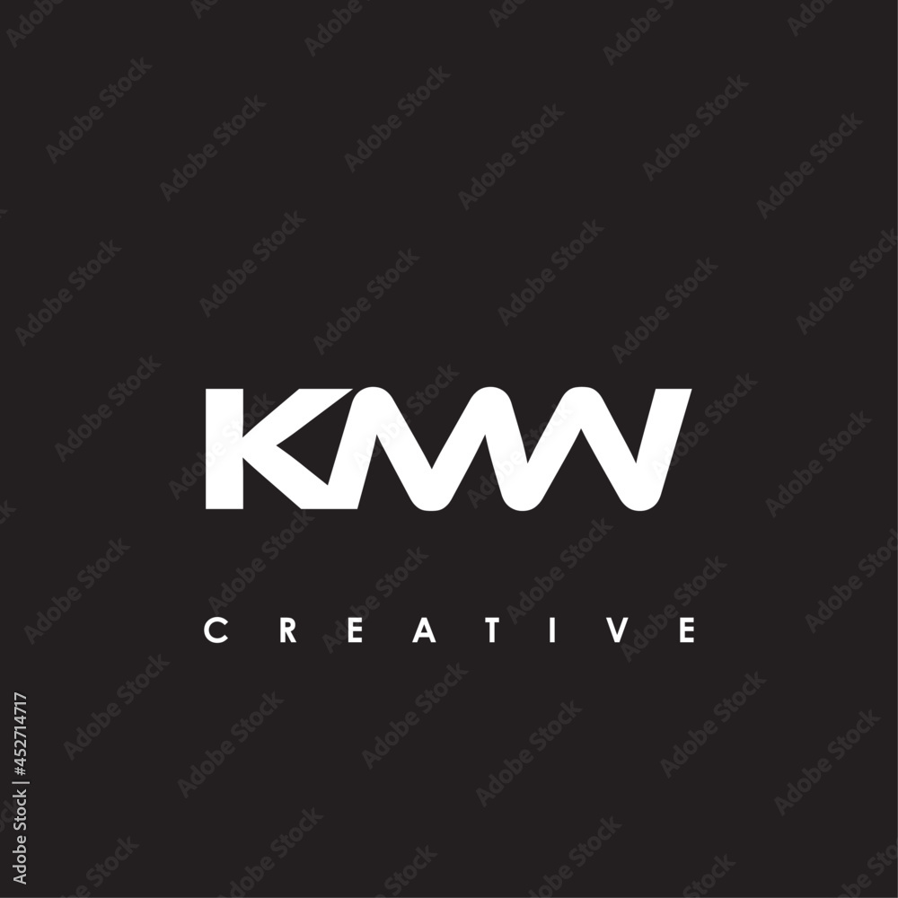 KMW Letter Initial Logo Design Template Vector Illustration