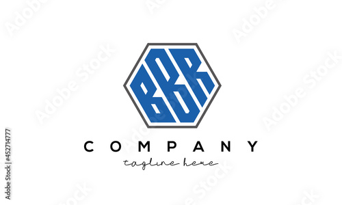  letters BBR creative polygon logo victor template photo