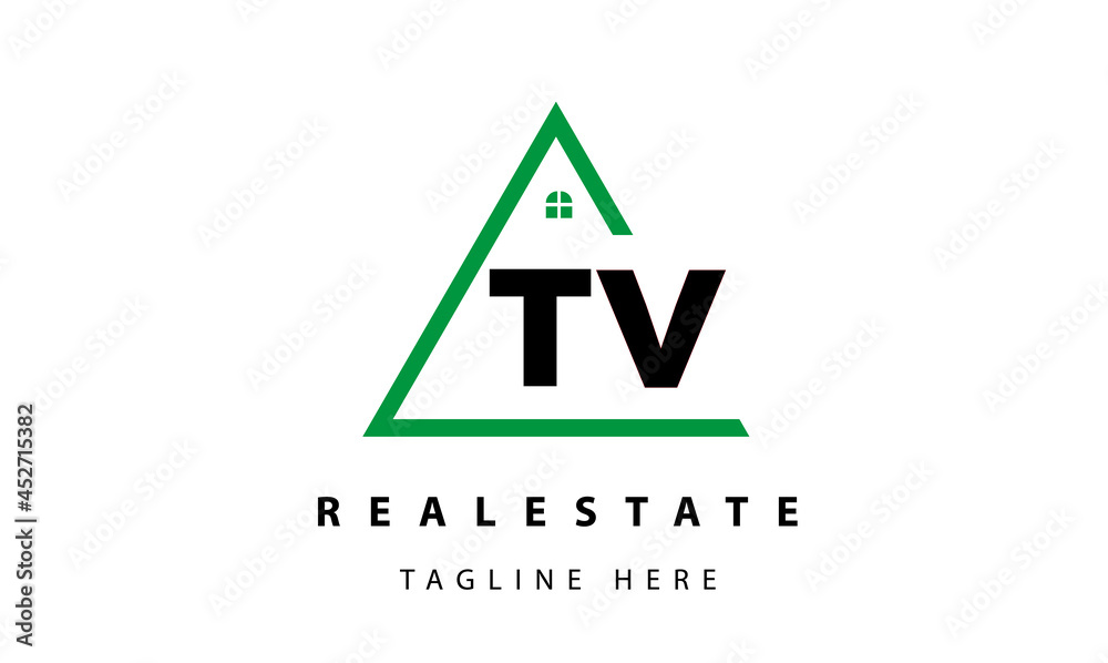 creative real estate TV latter logo vector creative real estate TV latter logo vector