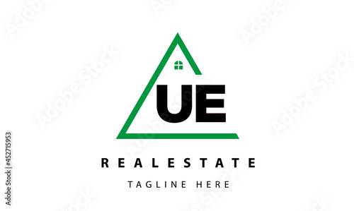  creative real estate UE latter logo vector