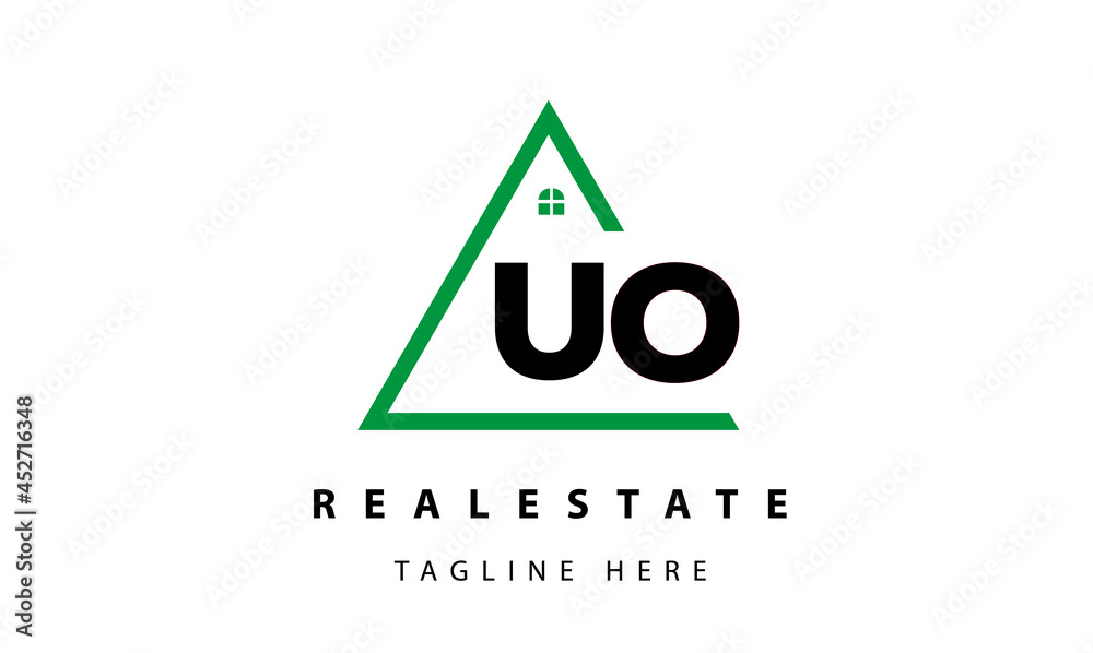 creative real estate UO latter logo vector creative real estate UO latter logo vector