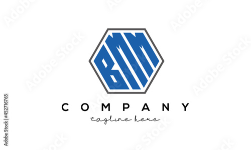 letters BMM creative polygon logo victor template