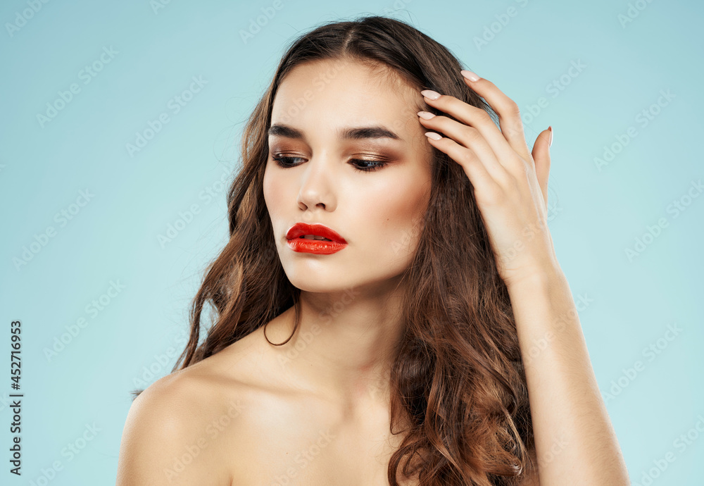 woman bright makeup isolated background passion woman bright makeup isolated background passion