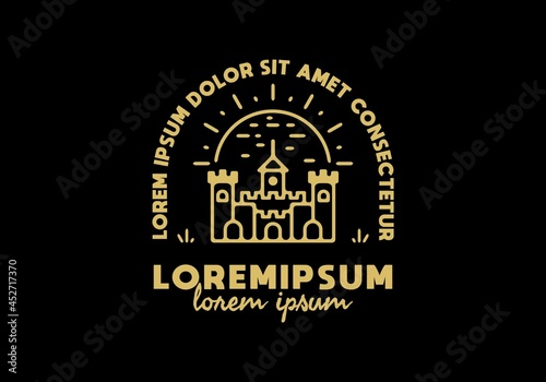 Kingdom line art with lorem ipsum text