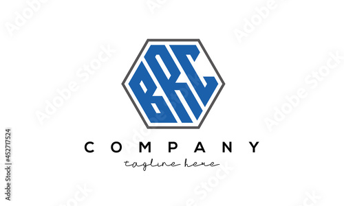  letters BRC creative polygon logo victor template