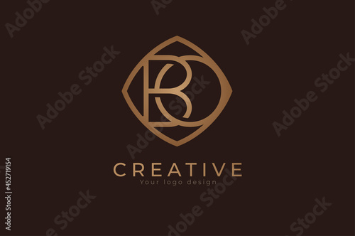 initial letter BO Monogram logo, usable for personal, wedding, branding and business logos, Flat Logo Design Template, vector illustration