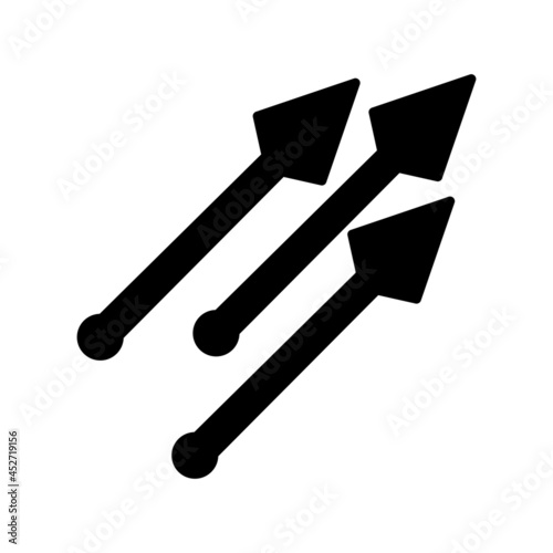 Lance Glyph Vector Line Icon Design