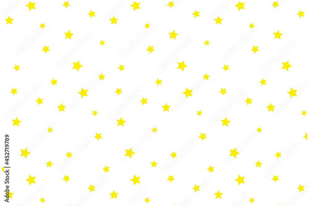 たくさんの星のイラスト。満天の星空。