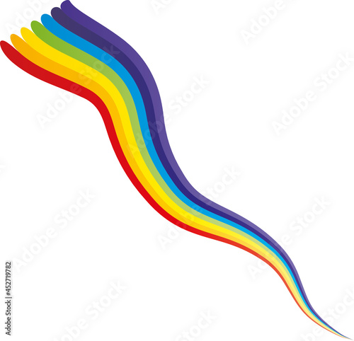 Aufsteigender Regenbogen - Kreativit  t entfaltet sich und gibt dir Kraft und St  rke - Mut haben