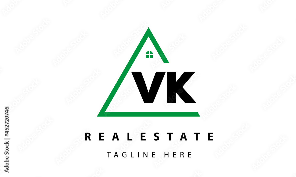 creative real estate VK latter logo vector creative real estate VK latter logo vector