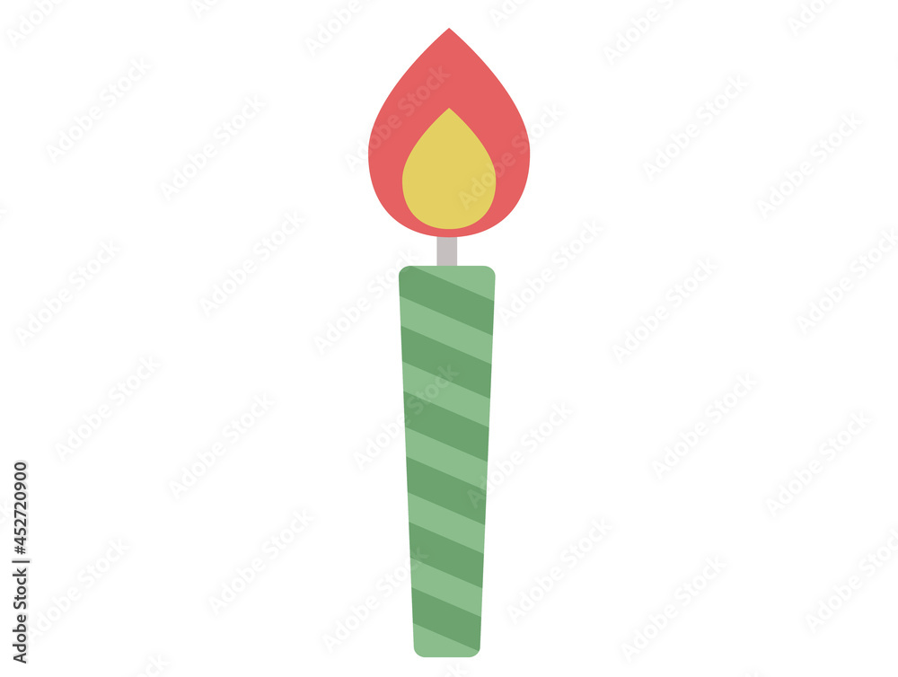 デフォルメされたかわいいろうそくのイラストアイコン Stock Vector Adobe Stock