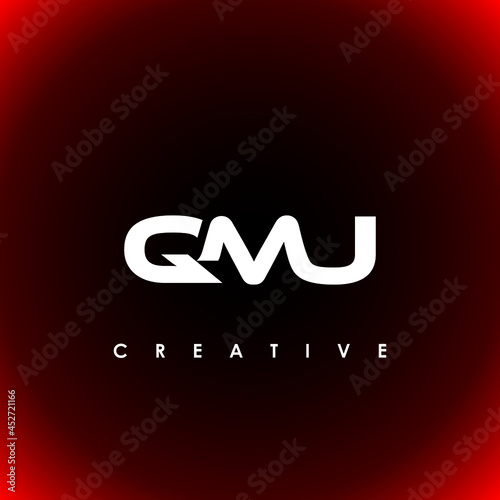 QMU Letter Initial Logo Design Template Vector Illustration photo