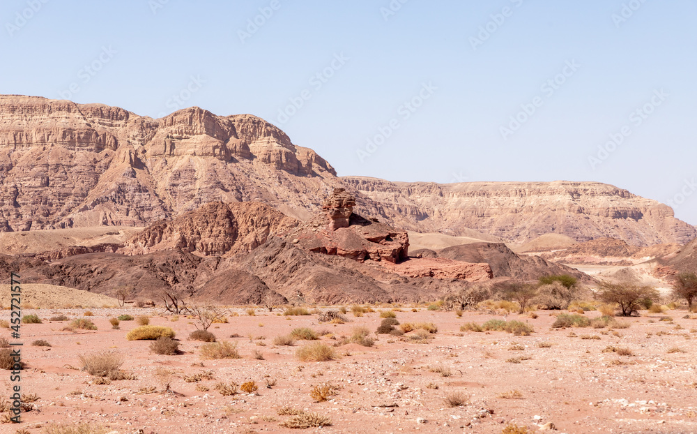 Fantastically beautiful landscape in summer in Timna National Park near Eilat, southern Israel. Fantastically beautiful landscape in summer in Timna National Park near Eilat, southern Israel.