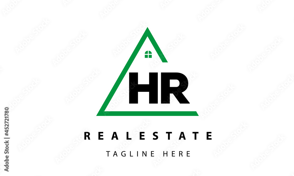 Obraz premium HR creative real estate logo vector