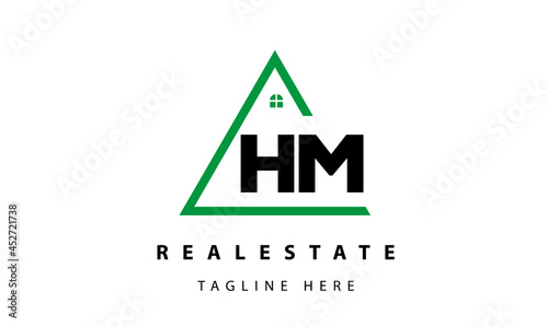 HM creative real estate logo vector