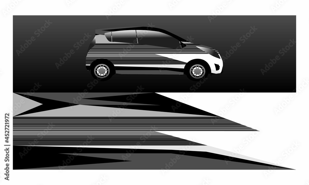 Wrap Car Design Vector Theme Template